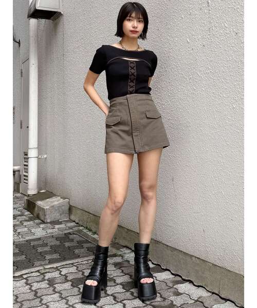 MURUA（ムルーア）の「ギャザープラットフォームシューズ（ブーツ・レディース・アイボリー/ブラウン/ブラック・24.5/23.5/22.5）」の17枚目の写真