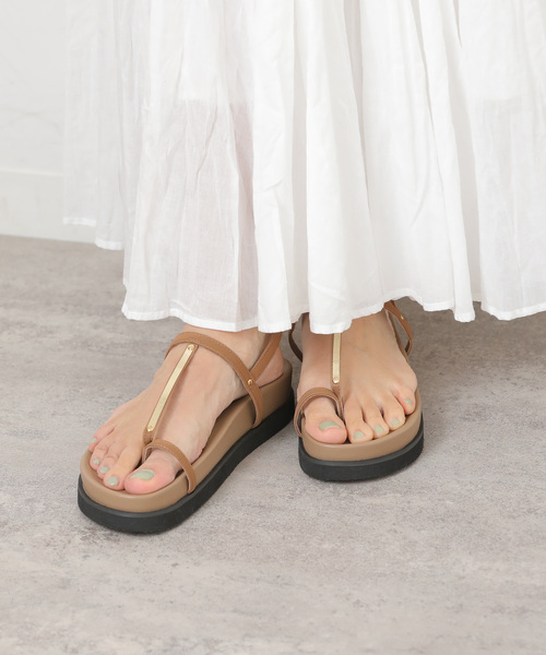 JOURNAL STANDARD relume（ジャーナルスタンダード　レリューム）の「［26SS新作］RELUME  プレートサンダル（サンダル・レディース・ブラック/ベージュ・23cm/23.5cm/24cm/24.5cm/25cm）」の6枚目の写真