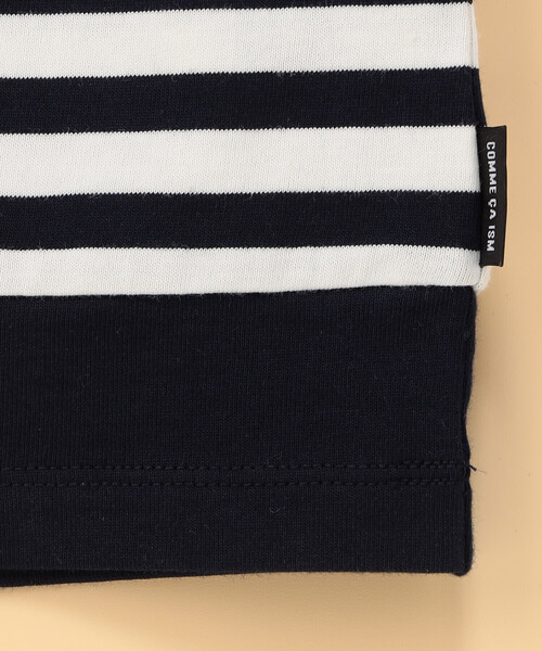 COMME CA ISM(コムサイズム)の「デニムワッペン付き ボーダー半袖Tシャツ (ベビーサイズ)(Tシャツ/カットソー・キッズ・ネイビー・80-90cm)」の5枚目の写真