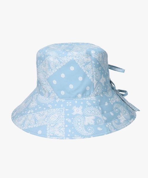 arth(アース)の「arth Bandana Ribbon Bucket / アース(ハット・レディース・ホワイト/ライトブルー/ブラウン・M/57.5cm)」の3枚目の写真