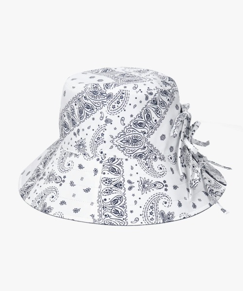 arth(アース)の「arth Bandana Ribbon Bucket / アース(ハット・レディース・ホワイト/ライトブルー/ブラウン・M/57.5cm)」の14枚目の写真