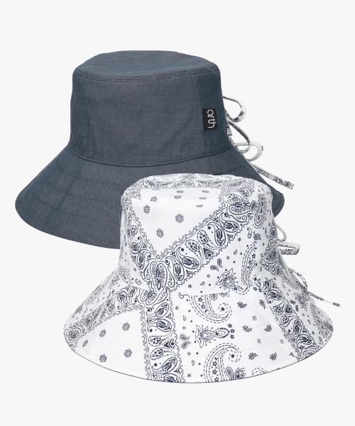 arth(アース)の「arth Bandana Ribbon Bucket / アース(ハット・レディース・ホワイト/ライトブルー/ブラウン・M/57.5cm)」の19枚目の写真
