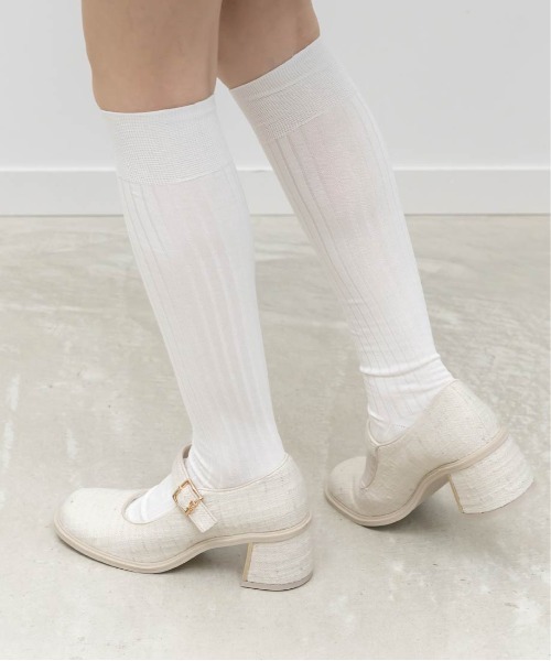 RANDA(ランダ)の「ヒールアップメリージェーンパンプス(パンプス・レディース・ブラック/アイボリー・L/M/S/LL)」の9枚目の写真
