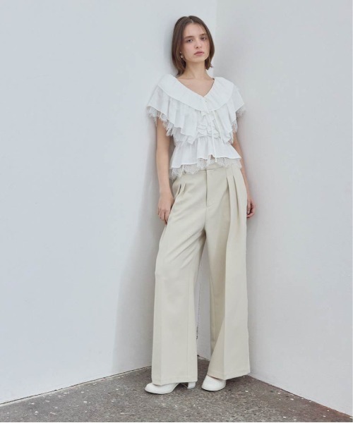 RANDA(ランダ)の「ヒールアップメリージェーンパンプス(パンプス・レディース・ブラック/アイボリー・L/M/S/LL)」の4枚目の写真