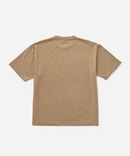Saturdays NYC（サタデーズ ニューヨークシティ ）の「Velour Stripe Relaxed SS T-Shirt（Tシャツ/カットソー・メンズ・ブルー/ダークブラウン/ベージュ・M/L/S）」の5枚目の写真