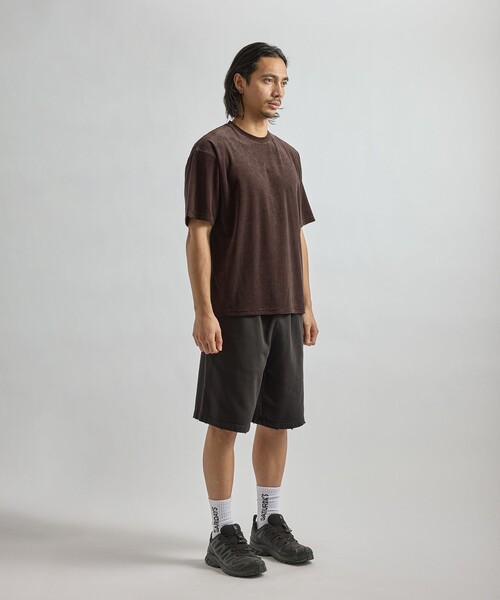 Saturdays NYC（サタデーズ ニューヨークシティ ）の「Velour Stripe Relaxed SS T-Shirt（Tシャツ/カットソー・メンズ・ブルー/ダークブラウン/ベージュ・M/L/S）」の17枚目の写真