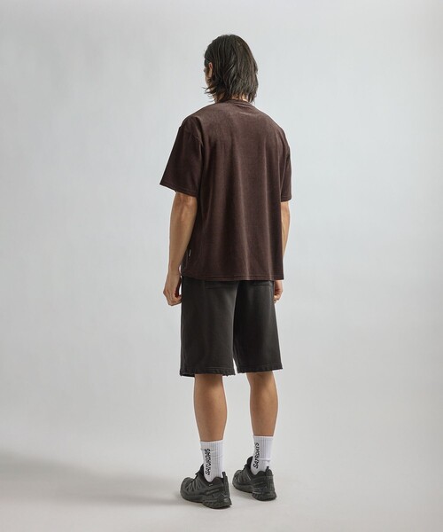 Saturdays NYC（サタデーズ ニューヨークシティ ）の「Velour Stripe Relaxed SS T-Shirt（Tシャツ/カットソー・メンズ・ブルー/ダークブラウン/ベージュ・M/L/S）」の18枚目の写真