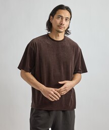 Velour Stripe Relaxed SS T-Shirt