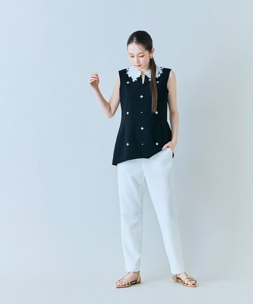 Audie a Muses(オーディアミューズ)の「2WAYノースリーブブラウス(シャツ/ブラウス・レディース・ブラック/オフホワイト・38/42)」の18枚目の写真