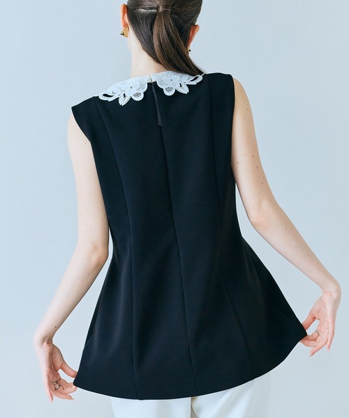 Audie a Muses(オーディアミューズ)の「2WAYノースリーブブラウス(シャツ/ブラウス・レディース・ブラック/オフホワイト・38/42)」の22枚目の写真