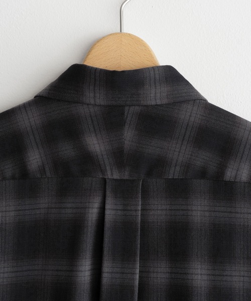 WYM LIDNM（ウィム バイ リドム）の「LOFTY DRAPE OMBRE CHECK SHIRT（シャツ/ブラウス・メンズ・アッシュブラウン/チャコール・S/M/L）」の22枚目の写真