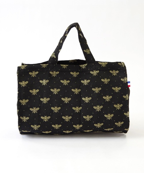 Erwan L(アルワンエル)の「Erwan L(アルワンエル) / ガセットトートバッグ Gusset tote EL-25003 フランス製(トートバッグ・レディース・ブラックミックス/ゴールド/ブラック×ホワイト/ブラック×ゴールド/ホワイト×レッド/ライトブルー/ネイビー×ホワイト/マルチ/ライトグレー/レオパード・FREE)」の5枚目の写真