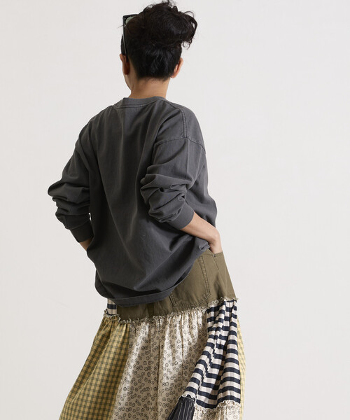 Freada(フリーダ)の「Freada/フリーダ オリジナル フォト プリント ロンT(Tシャツ/カットソー・レディース・ブラック/ホワイト・ONE SIZE)」の5枚目の写真