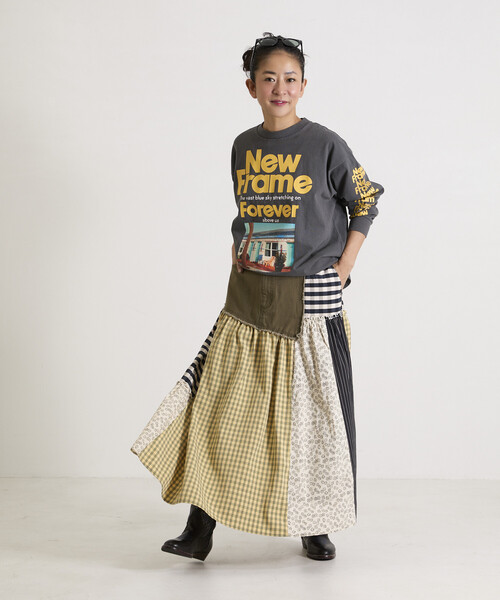 Freada(フリーダ)の「Freada/フリーダ オリジナル フォト プリント ロンT(Tシャツ/カットソー・レディース・ブラック/ホワイト・ONE SIZE)」の8枚目の写真