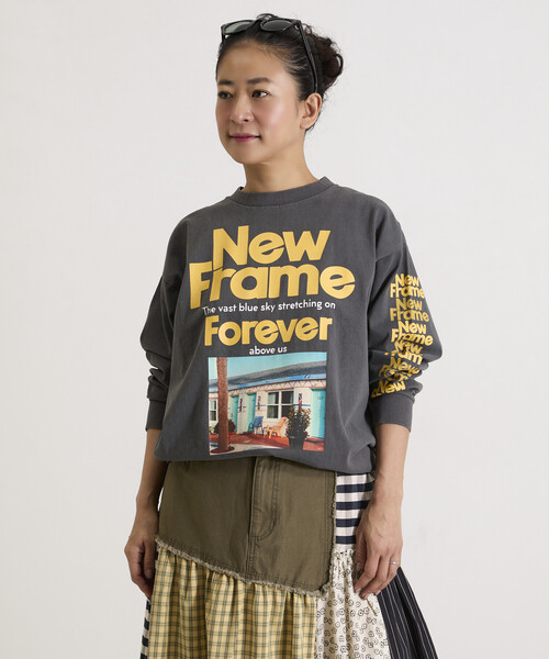 Freada(フリーダ)の「Freada/フリーダ オリジナル フォト プリント ロンT(Tシャツ/カットソー・レディース・ブラック/ホワイト・ONE SIZE)」の11枚目の写真