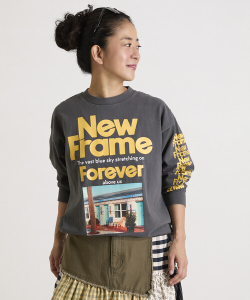 Freada(フリーダ)の「Freada/フリーダ オリジナル フォト プリント ロンT(Tシャツ/カットソー・レディース・ブラック/ホワイト・ONE SIZE)」の14枚目の写真