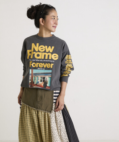 Freada(フリーダ)の「Freada/フリーダ オリジナル フォト プリント ロンT(Tシャツ/カットソー・レディース・ブラック/ホワイト・ONE SIZE)」の15枚目の写真