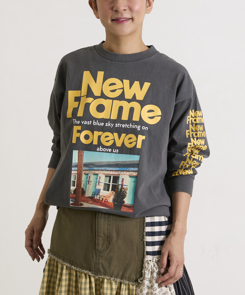 Freada(フリーダ)の「Freada/フリーダ オリジナル フォト プリント ロンT(Tシャツ/カットソー・レディース・ブラック/ホワイト・ONE SIZE)」の16枚目の写真