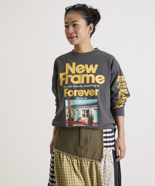 Freada(フリーダ)の「Freada/フリーダ オリジナル フォト プリント ロンT(Tシャツ/カットソー・レディース・ブラック/ホワイト・ONE SIZE)」の17枚目の写真