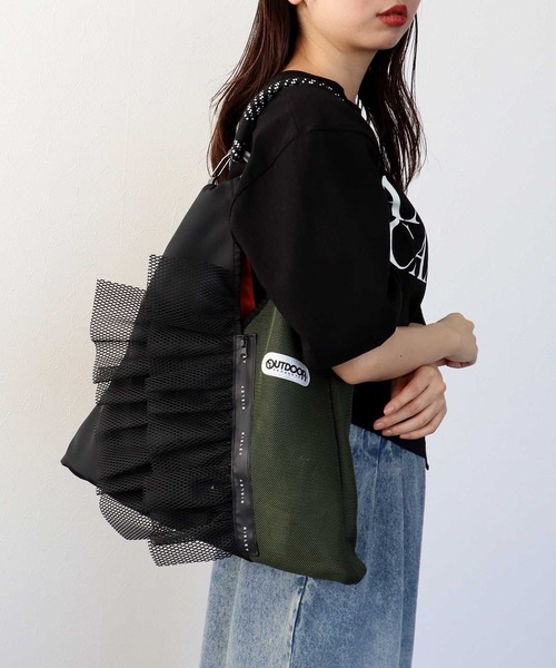 RISLEY×OUTDOOR PRODUCTS】トライアングルフリルメッシュバッグ