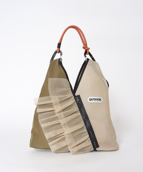 Cepica（セピカ）の「【RISLEY×OUTDOOR PRODUCT】トライアングルフリルメッシュバッグ（トートバッグ・レディース・ベージュ系その他/グレー系その他/ブラック系その他・FREE）」の4枚目の写真