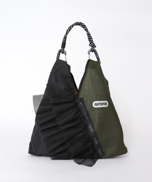 Cepica（セピカ）の「【RISLEY×OUTDOOR PRODUCT】トライアングルフリルメッシュバッグ（トートバッグ・レディース・ベージュ系その他/グレー系その他/ブラック系その他・FREE）」の6枚目の写真