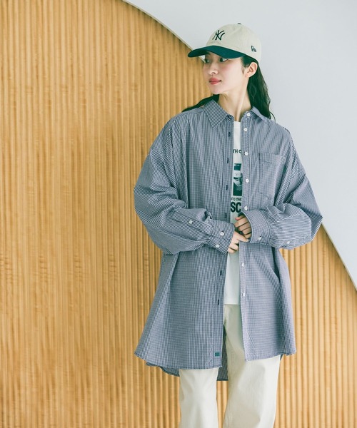 niko and...（ニコアンド）の「ケアイージーBOYSライクシャツ（シャツ/ブラウス・レディース・ブルー/ネイビー/ピンク/グリーン・BIG(L)/MEDIUM）」の3枚目の写真