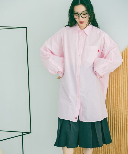 ニコアンド niko and ケアイージーBOYSライクシャツピンクBig新品 セール】ケアイージーBOYSライクシャツ（シャツ/ブラウス）｜niko and