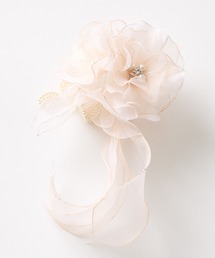 AIMER（エメ）の「2輪ビーズリーフ2WAYコサージュ（ブローチ/コサージュ）」