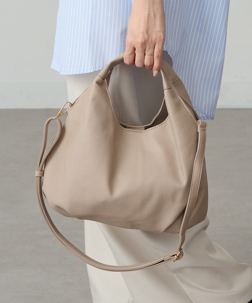 MAISON BREEZE（メゾンブリーズ）の「【MAISON BREEZE】コロンプチショルダー SNBD（ショルダーバッグ・レディース・ベージュ/ブラウン/シルバー/アイボリー/ブラック・FREE）」の4枚目の写真