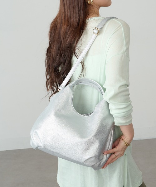 MAISON BREEZE（メゾンブリーズ）の「【MAISON BREEZE】コロンプチショルダー SNBD（ショルダーバッグ・レディース・ベージュ/ブラウン/シルバー/アイボリー/ブラック・FREE）」の5枚目の写真