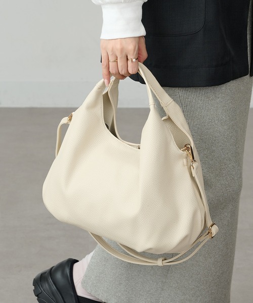 MAISON BREEZE（メゾンブリーズ）の「【MAISON BREEZE】コロンプチショルダー SNBD（ショルダーバッグ・レディース・ベージュ/ブラウン/シルバー/アイボリー/ブラック・FREE）」の2枚目の写真