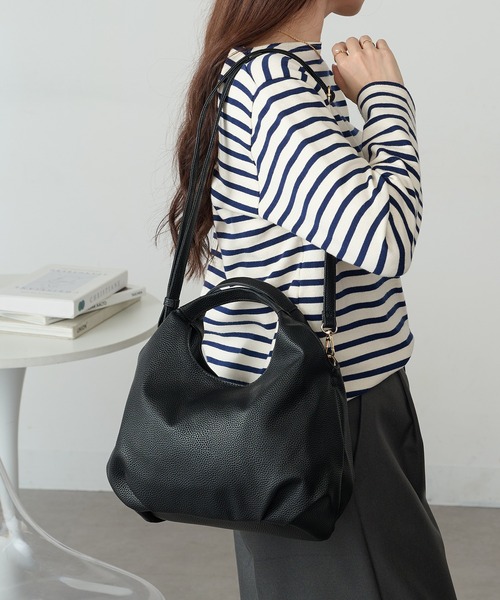 MAISON BREEZE（メゾンブリーズ）の「【MAISON BREEZE】2way ラウンドハンドバッグ ショルダーバッグ SNBD（ショルダーバッグ・レディース・ベージュ/ブラウン/シルバー/アイボリー/ブラック・FREE）」の6枚目の写真