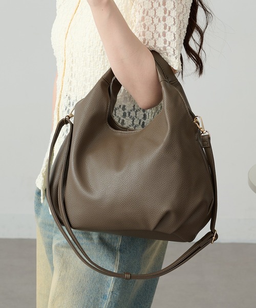 MAISON BREEZE（メゾンブリーズ）の「【MAISON BREEZE】2way ラウンドハンドバッグ ショルダーバッグ SNBD（ショルダーバッグ・レディース・ベージュ/ブラウン/シルバー/アイボリー/ブラック・FREE）」の7枚目の写真