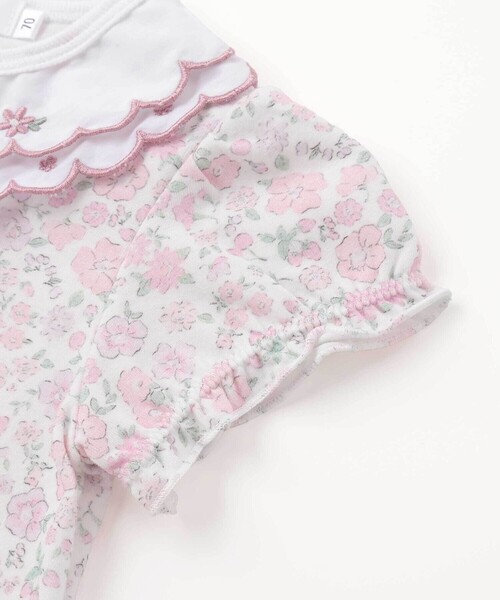 SLAP SLIP BABY（スラップスリップベビー）の「【お揃い】プリント総柄重ね襟付き半袖ロンパースベビー(60~80cm)（ロンパース・キッズ・ピンク系その他/レッド系その他・80ｃｍ/70cm/60cm）」の11枚目の写真