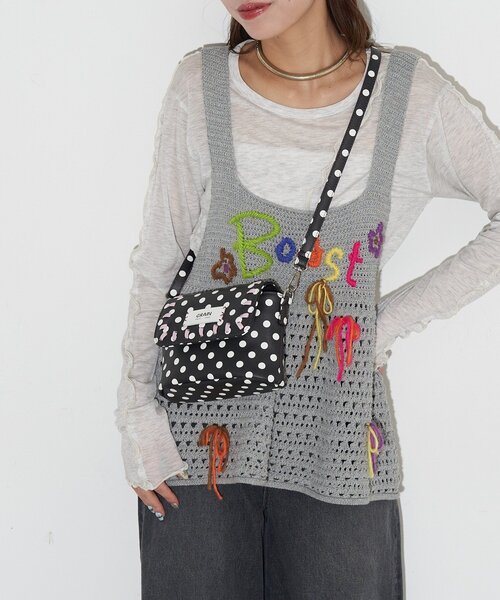 GRAIN（グレイン）の「【WEB限定】【GRAIN】ステッチ水玉ミニショルダーバッグ（ショルダーバッグ・レディース・ホワイト/ブラック・FREE）」の12枚目の写真