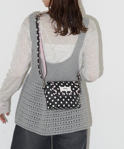 GRAIN（グレイン）の「【WEB限定】【GRAIN】ステッチ水玉ミニショルダーバッグ（ショルダーバッグ・レディース・ホワイト/ブラック・FREE）」の13枚目の写真