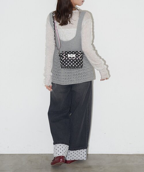 GRAIN（グレイン）の「【WEB限定】【GRAIN】ステッチ水玉ミニショルダーバッグ（ショルダーバッグ・レディース・ホワイト/ブラック・FREE）」の17枚目の写真