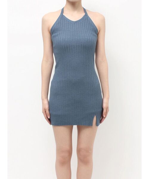 EVRIS（エヴリス）の「レイヤードホルターネックミニワンピース（ワンピース・レディース・ピンク/ブラック/ブルー・FREE）」の15枚目の写真