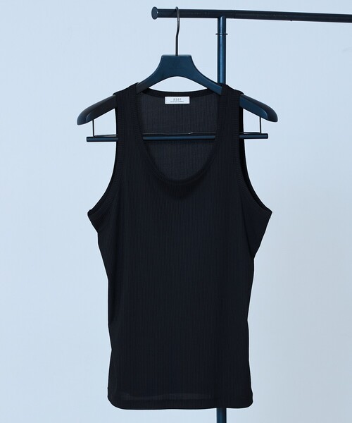 5351 POUR LES HOMMES（ゴーサンゴーイチプールオム）の「リブ タンクトップ（タンクトップ・メンズ・ホワイト/ブラック・46/48）」の2枚目の写真