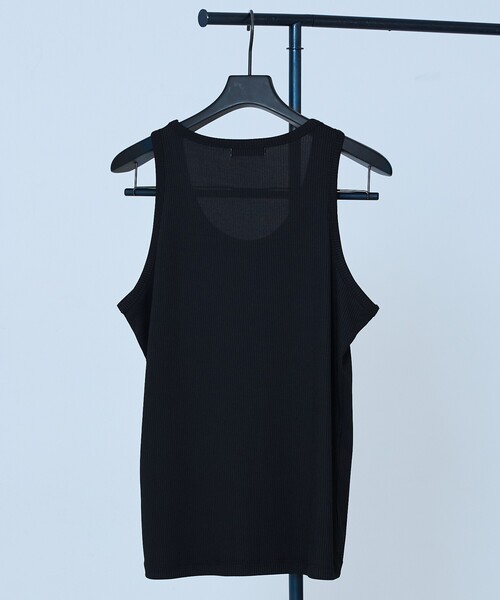 5351 POUR LES HOMMES（ゴーサンゴーイチプールオム）の「リブ タンクトップ（タンクトップ・メンズ・ホワイト/ブラック・46/48）」の7枚目の写真