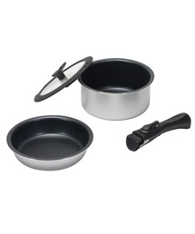 PEARL LIFE（パールライフ）の「チーノ ふっ素加工IH対応クックウェア4点セット（鍋/フライパン）」