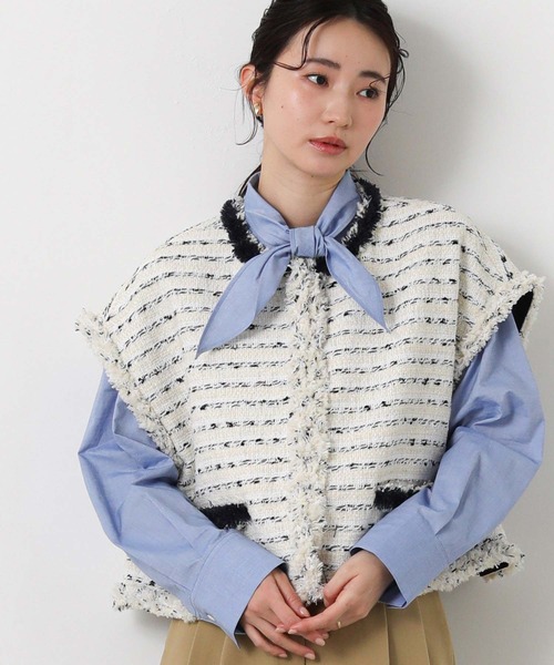 Gready Brilliant（グレディブリリアン）の「ＬＵツイードフレンチベスト（その他アウター・レディース・アイボリー・38）」の11枚目の写真