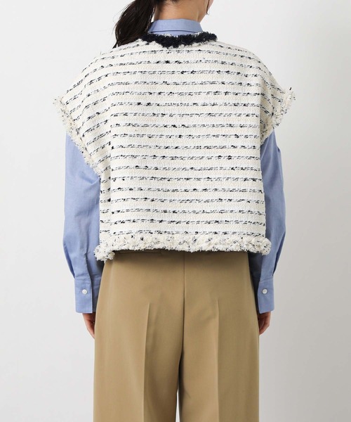 Gready Brilliant（グレディブリリアン）の「ＬＵツイードフレンチベスト（その他アウター・レディース・アイボリー・38）」の13枚目の写真