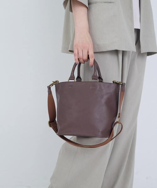 ADIEU TRISTESSE（アデュートリステス）の「ボンネルショルダー付レザーバッグ（ショルダーバッグ・レディース・ブラック/ダークブラウン・FREE）」の5枚目の写真