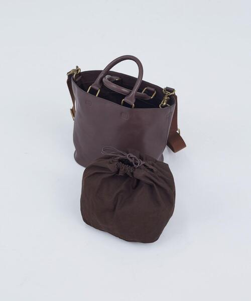 ADIEU TRISTESSE（アデュートリステス）の「ボンネルショルダー付レザーバッグ（ショルダーバッグ・レディース・ブラック/ダークブラウン・FREE）」の6枚目の写真