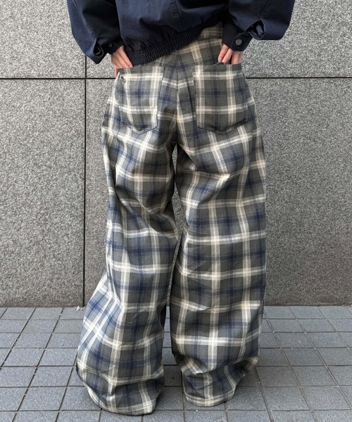 sedacle(セダクル)の「チェックツイルボタンフライパンツ(その他パンツ・メンズ・グレー/チャコールグレー・LARGE/MEDIUM/SMALL)」の1枚目の写真