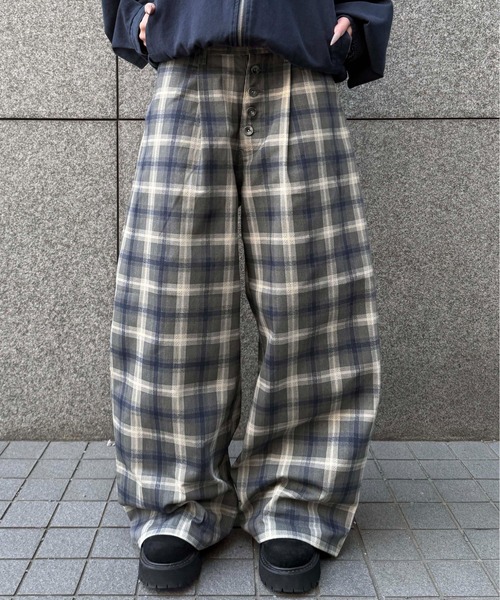 sedacle(セダクル)の「チェックツイルボタンフライパンツ(その他パンツ・メンズ・グレー/チャコールグレー・LARGE/MEDIUM/SMALL)」の8枚目の写真