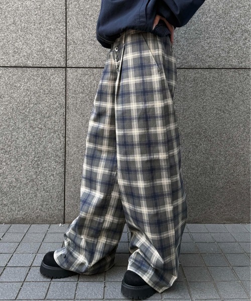 sedacle(セダクル)の「チェックツイルボタンフライパンツ(その他パンツ・メンズ・グレー/チャコールグレー・LARGE/MEDIUM/SMALL)」の10枚目の写真