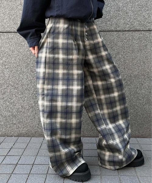 sedacle(セダクル)の「チェックツイルボタンフライパンツ(その他パンツ・メンズ・グレー/チャコールグレー・LARGE/MEDIUM/SMALL)」の11枚目の写真